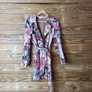 Solitaire Pink and Green Floral Jacket